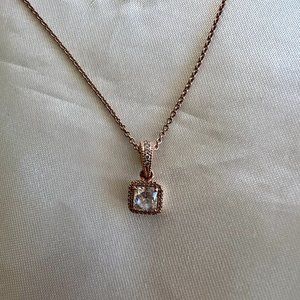 Pandora Rose Gold Timeless Elegance Pendant Necklace